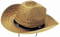 Cowboy-Hut aus Stroh f. Erwachsene